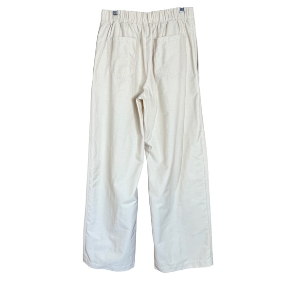 Zara Cream Wide-Leg Pants - Picture 6 of 12